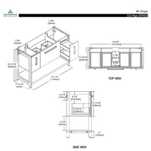 Blossom Riga 48 Inch Bathroom Vanity – Double Sinks - V8022 48 01D