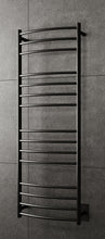 Selene Wall Mounted Electric Towel Warmer in Black - SELEBLK15