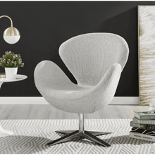 New Pacific Direct Beckett Fabric Swivel Accent Arm Chair Chrome Legs  - 6300066-563