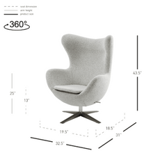 New Pacific Direct Max Fabric Swivel Rocker Accent Arm Chair Chrome Legs -  6300065-563