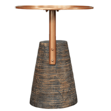New Pacific Direct Millen Reclaimed Teak Wood Side/ End Table w/ Steel Tray Top 9600038 - 9600038