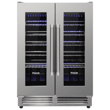 Thor Kitchen Appliance Package - 36 in. Natural Gas Range, Range Hood, Microwave Drawer, Refrigerator, Dishwasher, Wine Cooler, AP-HRG3618U-8