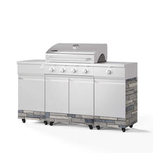 TYTUS Fresno 5-Burner LP/NG Convertible Grill in Stainless Steel + Shadow Stone - TDT-021-0702