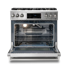 Thor Kitchen 36 Inch Air Fry and Self-Clean Professional Propane Gas Range, TRG3601LP