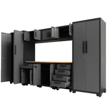 Chery Industrial 9-Piece Garage Storage Cabinet Set