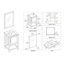 Blossom Lucca 20 Inch Bathroom Vanity - V8017 20 01 - Backyard Provider