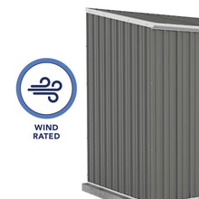 Palram  Absco | 7.5x5x7 ft Single Door Space Saver Metal Garden Shed - Woodland Gray - AB1108