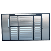 Chery Industrial 9 ft Garage Storage Cabinet with 34 Drawers & 2 Cabinets - WW000219