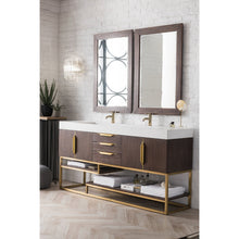 James Martin Vanities Columbia 72" Double Vanity - 388-V72D-AGR-MB-DGG