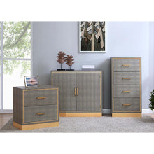 New Pacific Direct Edinburgh 2-Drawer Faux Shagreen End table -  1600049