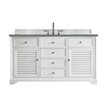 James Martin Vanities Savannah 60" Bright White Single Vanity - 238-104-V60S-BW-3AF