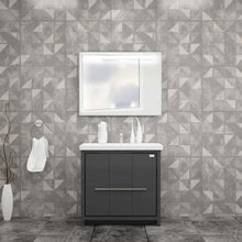 Casa Mare Alessio 36" Bathroom Vanity and Ceramic Sink Combo with LED Mirror - Alessio90GG-36