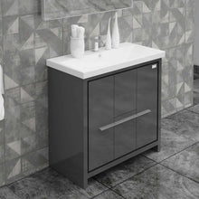 Casa Mare Alessio 32" Bathroom Vanity and Ceramic Sink Combo with LED Mirror - Alessio80GG-32