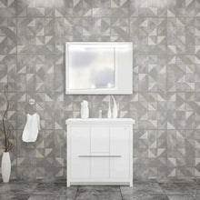 Casa Mare Alessio 32" Bathroom Vanity and Ceramic Sink Combo with LED Mirror - Alessio80GG-32