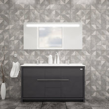 Casa Mare Alessio 60" Bathroom Vanity and Ceramic Sink Combo with LED Mirror - Alessio152GG-60