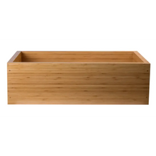 GREE ALFI brand 33 Inch Double Bowl Bamboo Kitchen Farm Sink  - (AB3321)