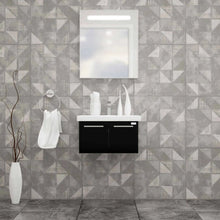 Casa Mare Aspe 24" Bathroom Vanity and Ceramic Sink Combo with LED Mirror - Aspe60GB-24