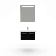 Casa Mare Aspe 24" Bathroom Vanity and Ceramic Sink Combo with LED Mirror - Aspe60GB-24