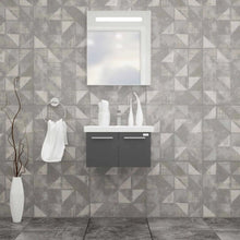 Casa Mare Aspe 24" Bathroom Vanity and Ceramic Sink Combo with LED Mirror - Aspe60GB-24