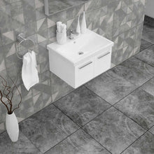 Casa Mare Aspe 24" Bathroom Vanity and Ceramic Sink Combo with LED Mirror - Aspe60GB-24