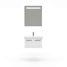 Casa Mare Aspe 24" Bathroom Vanity and Ceramic Sink Combo with LED Mirror - Aspe60GB-24