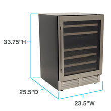 Avanti DESIGNER Series Dual-Zone Wine Cooler, 46 Bottle Capacity - WCD46DZ3S
