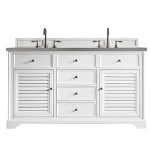 James Martin Vanities Savannah 60" Bright White Double Vanity - 238-104-V60D-BW-3AF