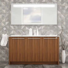 Casa Mare Benna 63" Bathroom Vanity and Double Sink Combo with LED Mirror - Benna160GG-63