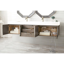 James Martin Vanities Mercer Island 72" Double Vanity - 389-V72D-AGR-G-DGG