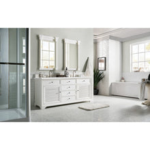 James Martin Vanities Savannah 72" Bright White Double Vanity - 238-104-V72-BW-3AF
