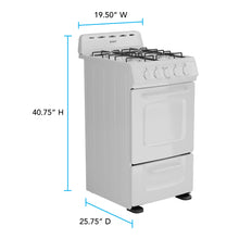 Avanti 20" Gas Range Oven - GRO20P0W