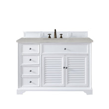 James Martin Vanities Savannah 48" Bright White Single Vanity - 238-104-V48-BW-3AF