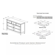 Night and Day Furniture Secrets 7 Drawer Dresser - CD-SEC2-7B-CH