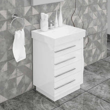 Casa Mare Domenico 32" Bathroom Vanity and Ceramic Sink Combo with LED Mirror - Domenico80GG-32