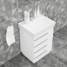 Casa Mare Domenico 24" Bathroom Vanity and Ceramic Sink Combo with LED Mirror - Domenico60GG-24