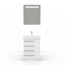 Casa Mare Domenico 24" Bathroom Vanity and Ceramic Sink Combo with LED Mirror - Domenico60GG-24
