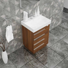 Casa Mare Domenico 24" Bathroom Vanity and Ceramic Sink Combo with LED Mirror - Domenico60GG-24