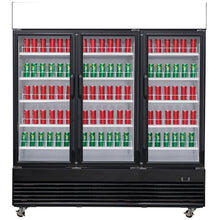 Chef AAA - TSM69R Commercial 78" 3 Glass Door Refrigerator 69.43 cu.ft. - TSM69R