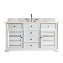 James Martin Vanities Savannah 60" Bright White Single Vanity - 238-104-V60S-BW-3AF