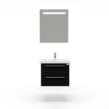 Casa Mare Elke 24" Bathroom Vanity and Ceramic Sink Combo with LED Mirror - Elke60GB-24
