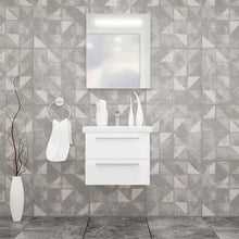 Casa Mare Elke 24" Bathroom Vanity and Ceramic Sink Combo with LED Mirror - Elke60GB-24