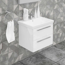 Casa Mare Elke 24" Bathroom Vanity and Ceramic Sink Combo with LED Mirror - Elke60GB-24