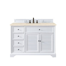 James Martin Vanities Savannah 48" Bright White Single Vanity - 238-104-V48-BW-3AF