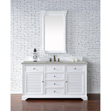 James Martin Vanities Savannah 60" Bright White Single Vanity - 238-104-V60S-BW-3AF