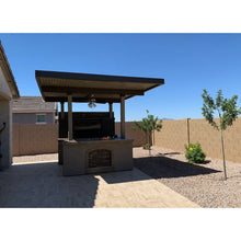 KoKoMo Barn Door TV Wall BBQ Island Pergola Firepit 4 Burner Built In BBQ St. Croix -odel# St.CroixBarnDoorTVWall