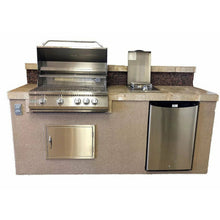 KoKoMo Bali 7'6" Island with Backsplash and Built In BBQ Grill - BALI