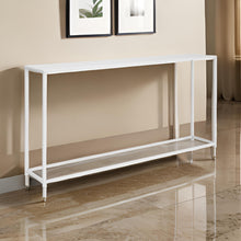 Char-Griller Eme 56 Inch Console Table, Rectangular Top, White Finish Metal Frame  - BM314931 - SKU_1769839097539_749
