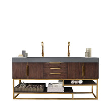 James Martin Vanities Columbia 72" Double Vanity - 388-V72D-AGR-MB-DGG