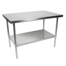 John Boos FBLG4830 Stainless Steel 48" x 30" Worktable, Galvanized Undershelf - JBFBLG4830