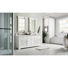 James Martin Vanities Savannah 72" Bright White Double Vanity - 238-104-V72-BW-3AF